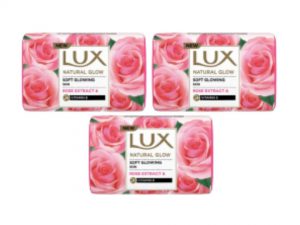 Lux Glow Rose & Vitamin E For Glowing Skin Beauty Soap (3×150 g)